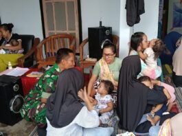 Pendampingan Babinsa Gondoruso Warnai Pelayanan Posyandu Mawar, Kesehatan Balita Terpantau